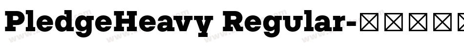 PledgeHeavy Regular字体转换